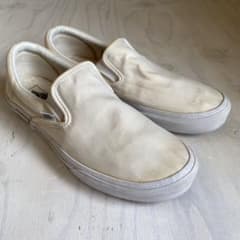VANS スリッポン 26.5cm ホワイト（状態難あり・ジャンク品扱い）のサムネイル