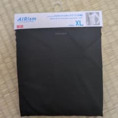 UNIQLO AIRism UVカットUネックT（八分袖） ブラック XLのサムネイル