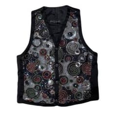 希少vintage CALUGI E GIANNELLIスパンコール装飾 ベスト - メルカリ