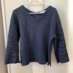 ニット ビームス トップス Vネック フレア袖 リブのサムネイル