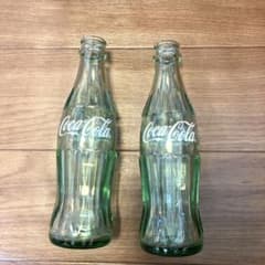 インテリアなどに！　コカコーラビン　グラスボトル　グリーン2本のサムネイル