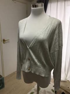 カーディガン 杢グレー ROPE シルクのサムネイル