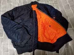 【極美品】【希少XLサイズ】【アルファ】【MA-1】【希少ネイビー】紺色 極美品】【希少XLサイズ】【アルファ】【MA-1】【希少ネイビー】紺色