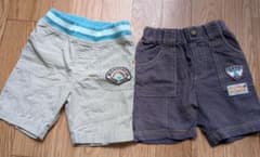3can4on ハーフパンツ 2枚セット 80cmのサムネイル