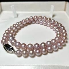 ジュエリーマキ パープル系 本真珠 ネックレス 希少 7.0〜7.5㎜ M815