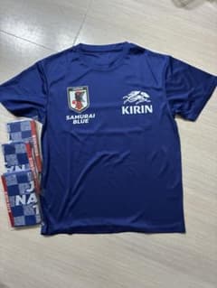 非売品キリンビールサッカー日本代表 SAMURAI BLUE Tシャツ タオル