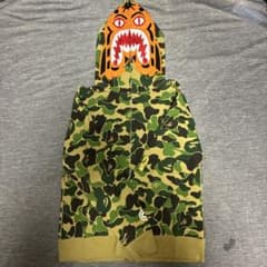 激レア) APE abc Green タイガーパーカー L パーカー kaws - メルカリ