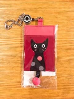 猫雑貨 ノアファミリー 蓄光パスケース リール付のサムネイル