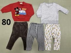 【土日値下げ】保育園着ベビー服80サイズトレーナーズボンセットのサムネイル