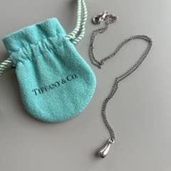 Tiffany & Co. ティアドロップ ネックレス シルバー 純正チェーン