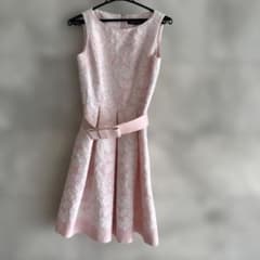 M'S GRACY ノースリーブワンピース 花柄刺繍 ピンク 36定価4.7万