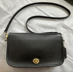 オールドコーチ ショルダーバッグ 黒 Vintage Coach USA 90s - メルカリ