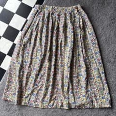 花柄ストライプフレアスカート古着のサムネイル