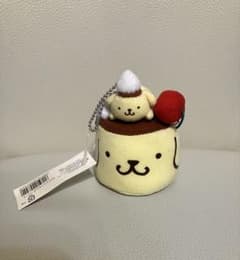 ポムポムプリン　ぬいぐるみ　マスコットホルダー　プリンアラモード　パーラー ポムポムプリン ぬいぐるみ マスコットホルダー プリンアラモード