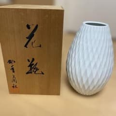 香蘭社 白磁 ダイヤ 花瓶 花器フラワーベース - メルカリ