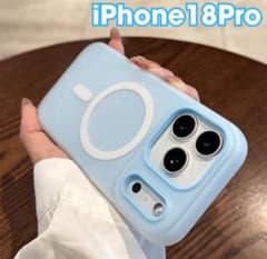 iPhone 케이스 커버 18Pro 블루 파스텔 컬러