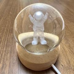 スフィア用光る台座 木製 カラフル（人工水晶スフィア宇宙飛行士の