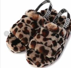 UGG "Fluff Yeah Slide" レオパードファーサンダルのサムネイル