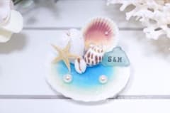 まなみん様 確認ページ オーダー リングピロー ウェディング シェル 貝殻のサムネイル