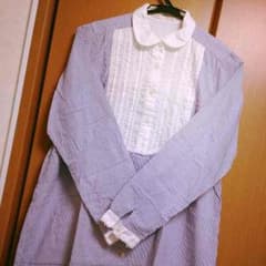 オリーブデオリーブ ストライプシャツワンピのサムネイル