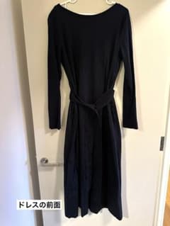 【新品】COS ロングワンピース 黒 M（XL相当）背中開きデザイン