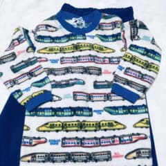 新幹線　フリース　パジャマ　バッグ付きのサムネイル