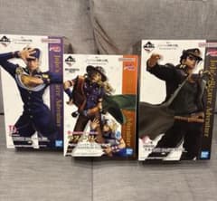 ジョジョフィギュアセット C賞承太郎、D賞仗助、ラストワン ジャイロ 