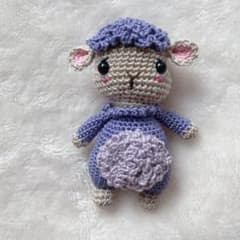 ハンドメイド あみぐるみ ひつじ1体セットのサムネイル