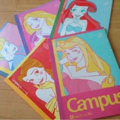 ディズニー☆ノート5冊！アリエルシンデレララプンツェルベルオーロラ姫のサムネイル