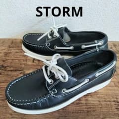 美品　STORM　ストーム　レザーデッキシューズ