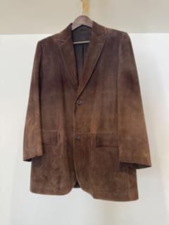 Ermnegildo Zegna ブラウン 本革スエード テーラードジャケット - メルカリ