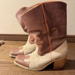レディース ウエスタンブーツ ブラウン ベージュのサムネイル