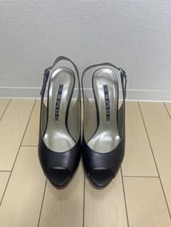 COMEX ブラック オープントゥ ハイヒールのサムネイル