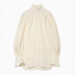 mame Crane Pattern Jacquard Shirt - ecru