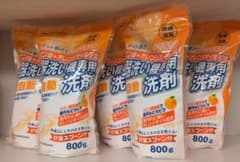 【5袋セット】ロケット石鹸 クエン酸＋オレンジ 食洗機専用洗剤 800g×5のサムネイル