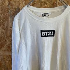 AE9649 BT21 긴 소매 T 셔츠 화이트 여성 M 포스