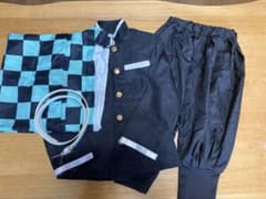 鬼滅の刃 竈門炭治郎 キッズコスプレ衣装 セット - 4