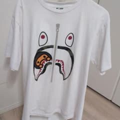 A BATHING APE シャーク Tシャツ ホワイト L　正規品のサムネイル