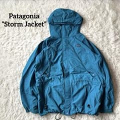 90s Patagonia ストームジャケット ターコイズ L ナイロンシェル 90s Patagonia ストームジャケット ターコイズ L ナイロンシェル