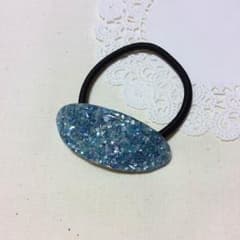 髪ゴム*·˚ ༘♡ A1 (レジン/シェルパウダー＊blue)のサムネイル