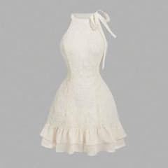 キャバドレス 白ミニワンピ