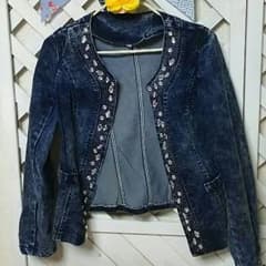 ビジュー スタッズ 付き デニムジャケットのサムネイル