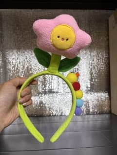 花とイモムシのぬいぐるみカチューシャのサムネイル