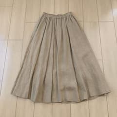 ICHI Antiquites リネン ベージュ フレアロングスカート ICHI Antiquites リネン ベージュ フレアロングスカート - メルカリ