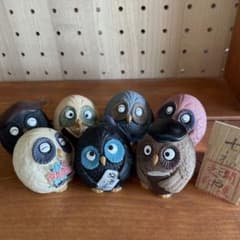 【七福ろう（しちふくろう）】フクロウ 置物 7体セットのサムネイル