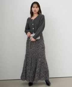 snidel スナイデル　レース　ロング　スカート　シアー　グレー　セレモニーのサムネイル