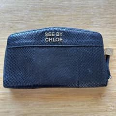 SEE BY CHLOE ブラック レザー 長財布のサムネイル