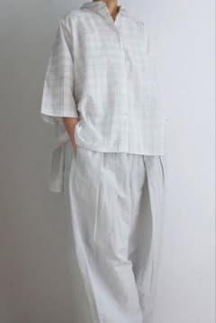 トップス SACUCA Checke gather short-sleeve shirt SACUCA Checke gather short-sleeve shirt - メルカリ
