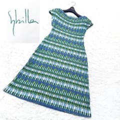 Sybilla　シビラ　立体3D　Aライン　ロングワンピース　ドレス　春夏　L Sybilla シビラ 立体3D Aライン ロングワンピース ドレス 春夏 L