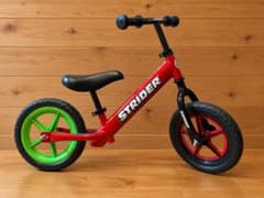 STRIDER（ストライダー） レッド×カスタムホイール キャリーバッグ付き